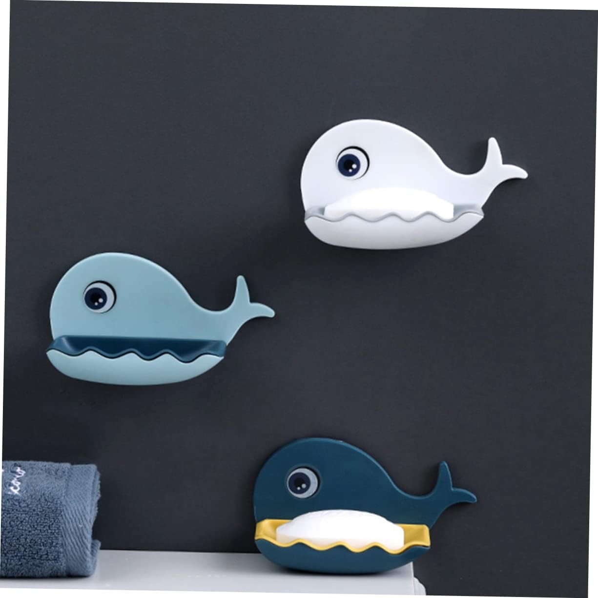 ABOOFAN Whale Shaped Wall Mounted Soap Holder