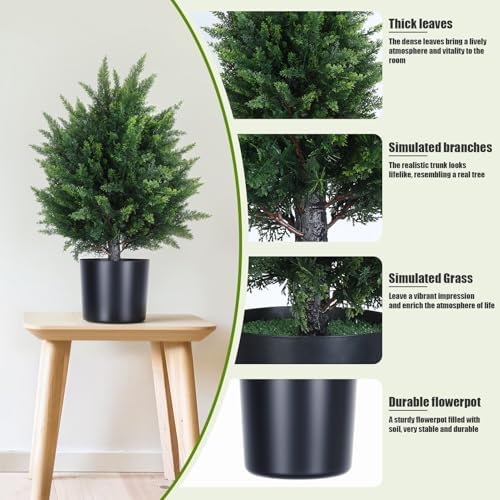 Washranp Artificial Bonsai Topiary Set of 2