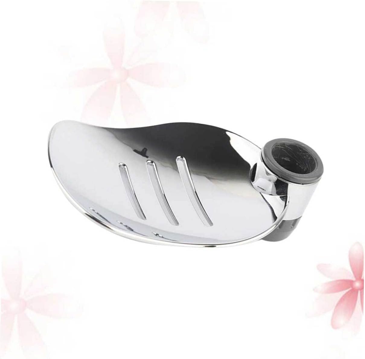 MUCKLILY 2Pcs Silver Soap Holder Tray for Bathroom Shower Kitchen