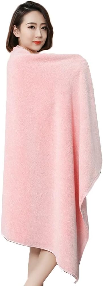 XUEMML Bath Towels Set of 3 - Pink 90x180CM