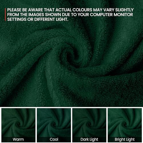 Hunter Green Washcloth Set 12 Pack 12 Inch 100 Cotton