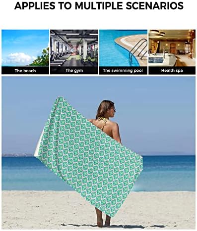 Boanket Aqua Flowers 3-Piece Towel Set for Bathroom and Hotel
