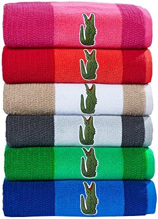 Lacoste Match Bath Towel - Striped Design 1
