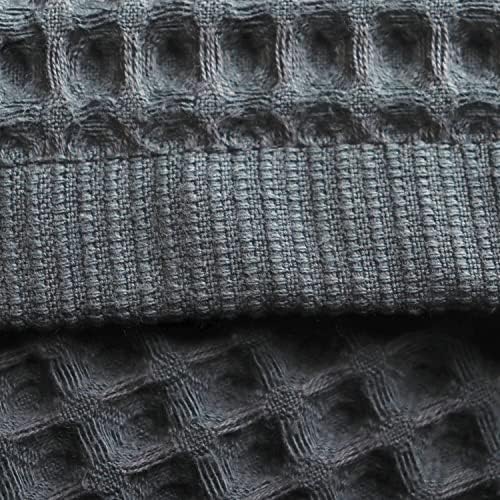 Luxury Waffle Towel Set 4 Pieces Anthracite
