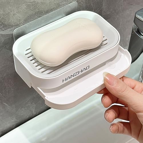 Double Layer Draining Soap Holder Bathroom Kitchen Organizer