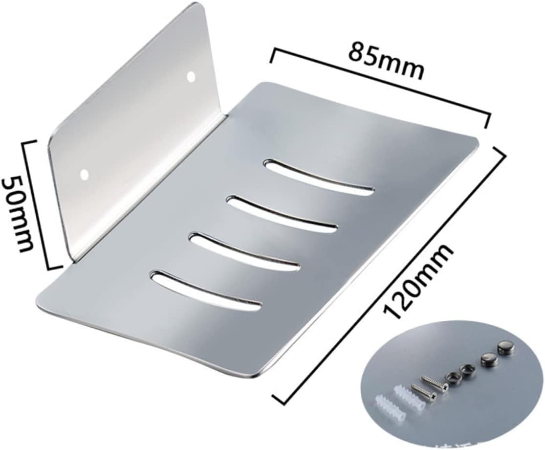 HOOTNEE Wall Mount Soap Holder Stainless Steel Draining Dish
