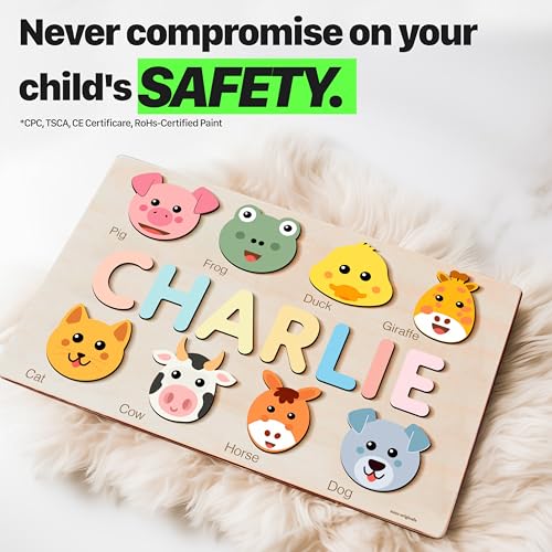 Zuzu Puzzle Personalized Wooden Name Puzzle for Toddlers