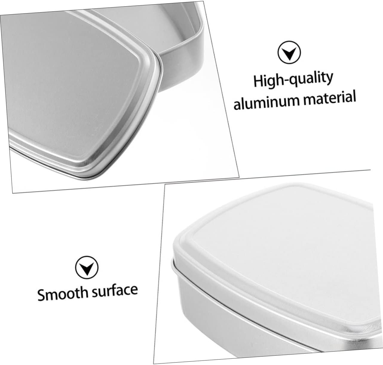 HOMSFOU 4Pcs Durable Aluminum Soap Holders