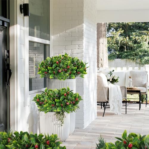 RECUTMS Artificial Ferns Greenery Bushes for Home Decor