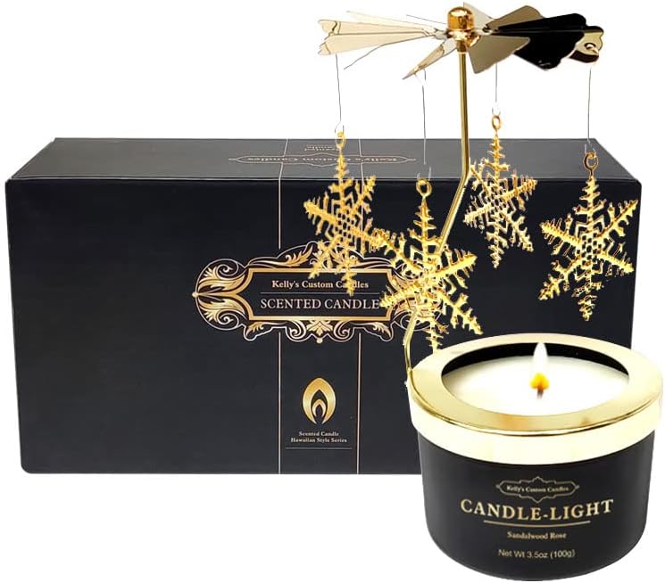 Kellys Custom Candles Rotating Snowflake Gift for Her