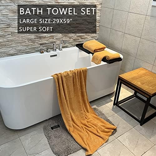 YTYC 29x59 Inch Bath Towel Set of 6 Quick Dry