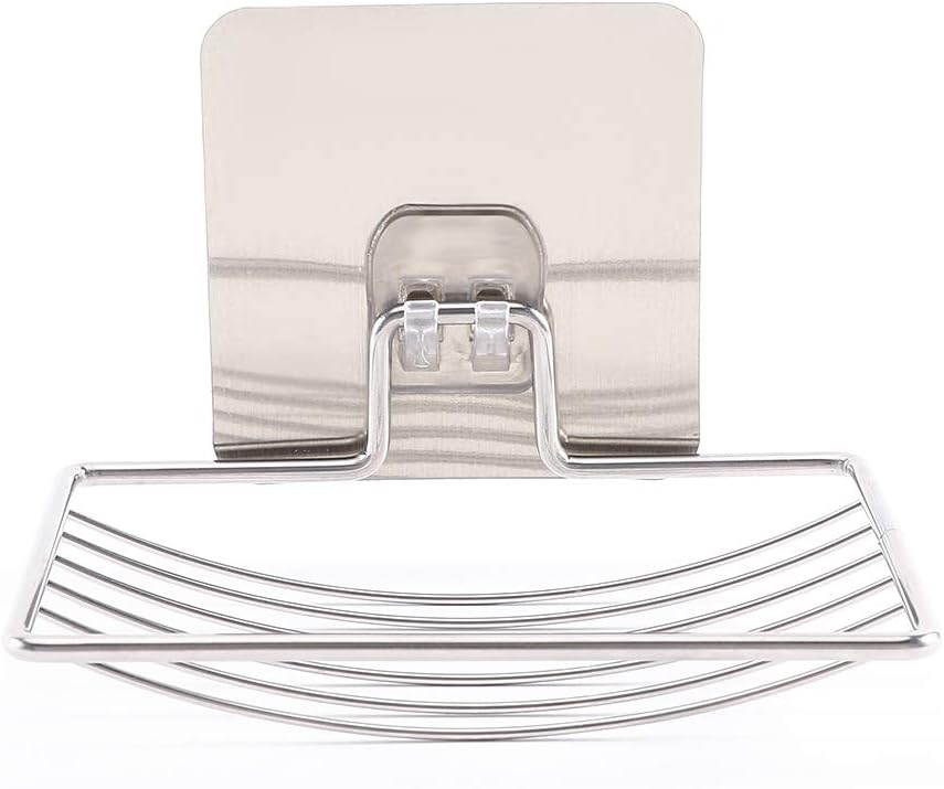 Stainless Steel Suction Soap Holder for Bathroom and Kitchen