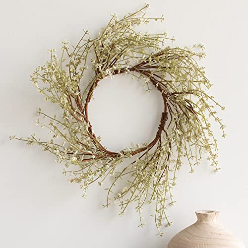 Blue Velvet Stacked Pumpkins Decor with Wreath 1