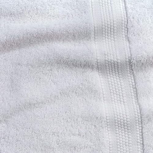 EuroSpa 100 Cotton 6-Piece Towel Set - Ultra Soft 650 GSM White Towels