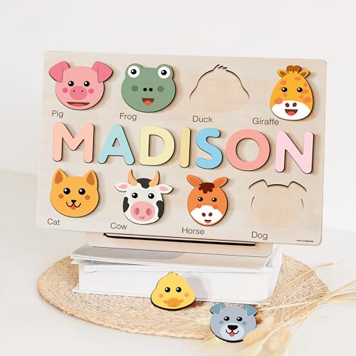 Zuzu Puzzle Personalized Wooden Name Puzzle for Toddlers