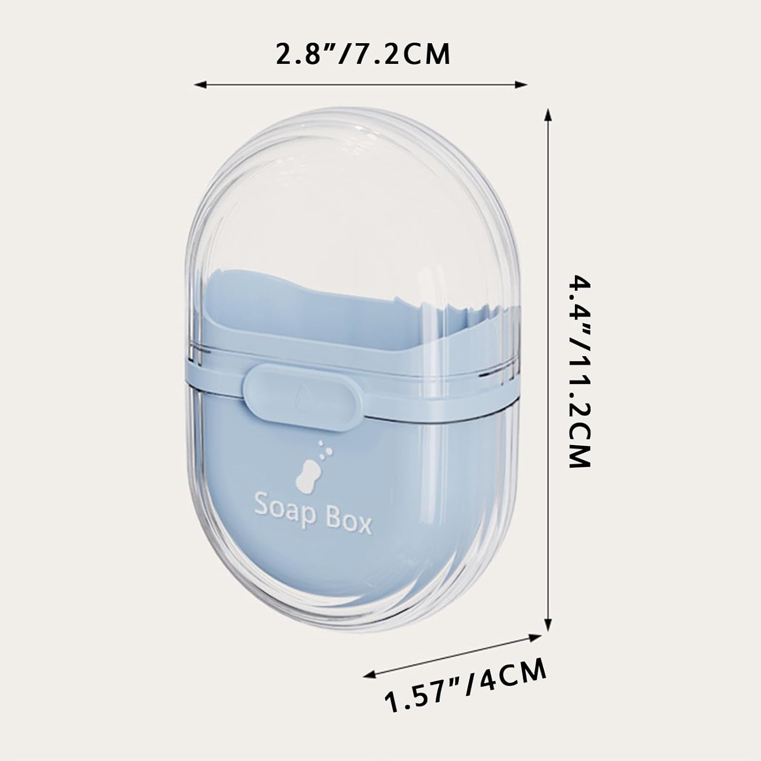 Bar Soap Travel Case with Lid and Draining Layer