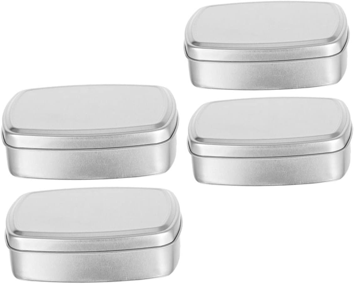 HOMSFOU 4Pcs Durable Aluminum Soap Holders