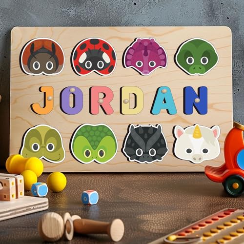 Personalized Wooden Name Puzzle For Kids 1-3 Years