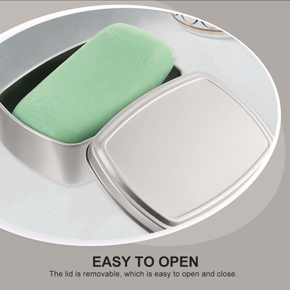 3PCS Aluminum Travel Soap Holder with Leak Proof Lid