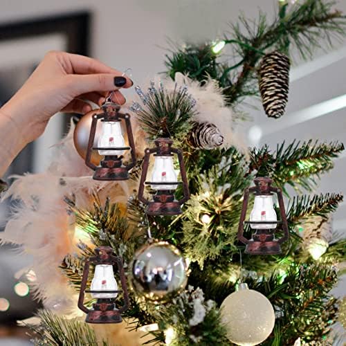 DOITOOL 10 Pcs Mini Copper Lanterns Christmas Decor