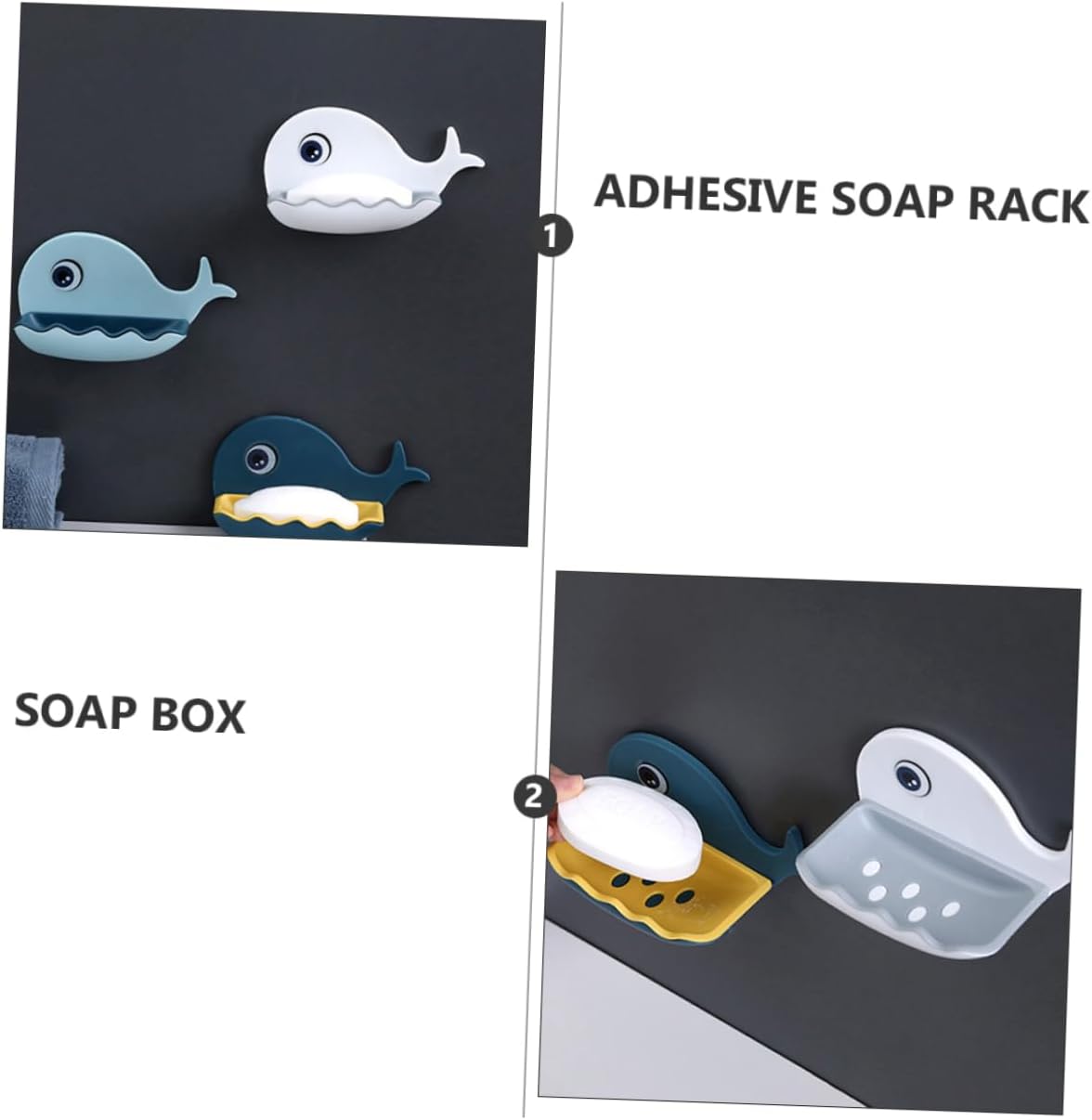 Homoyoyo Whale Design Wall Soap Holder