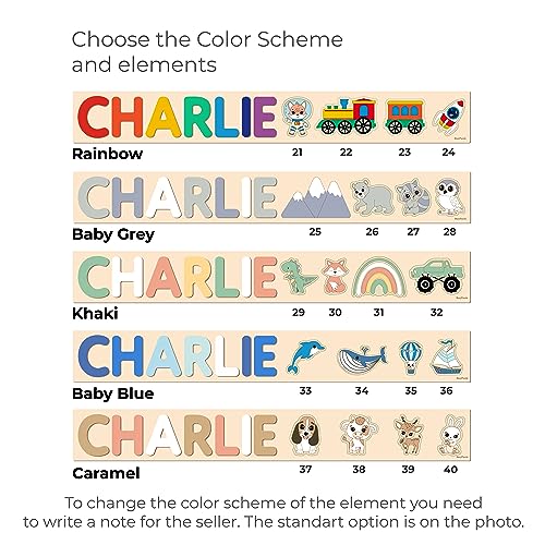 Personalized Wooden Name Puzzle with Pegs for Baby