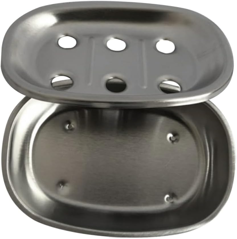 Anneome Stainless Steel Double Layer Soap Dish Holder Drainer