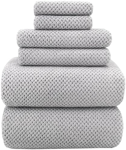 YTYC Oversized Bath Towel Set of 6 - Super Soft