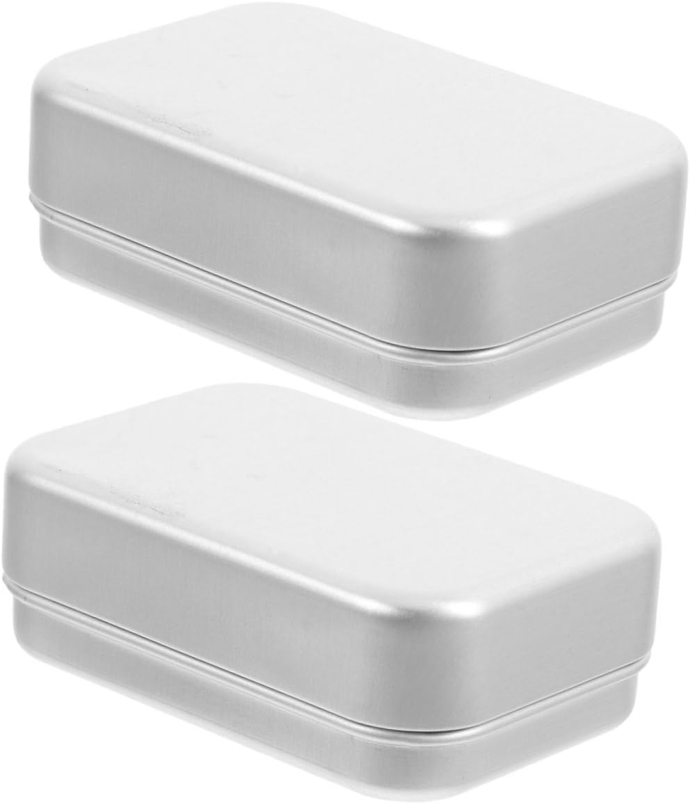 Zerodeko 2Pcs Aluminum Travel Soap Dish with Leak-Proof Lid