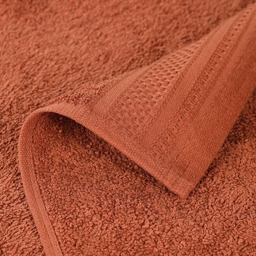 Superior 12-Piece Cotton Towel Set with Waffle Border