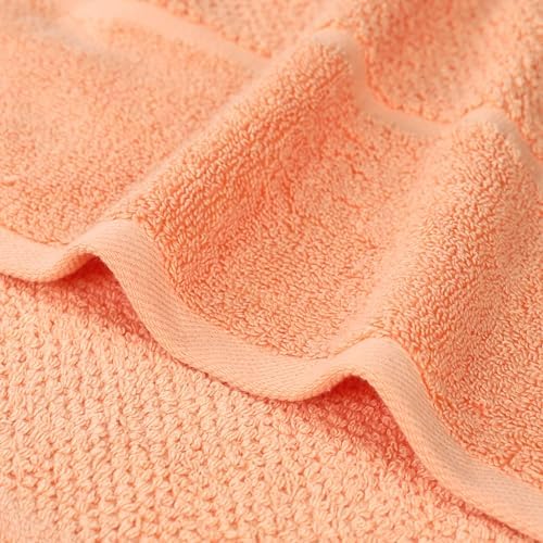 Superior Mile Smart Twist Viscose Cotton Blend Towels Set of 6 Peach