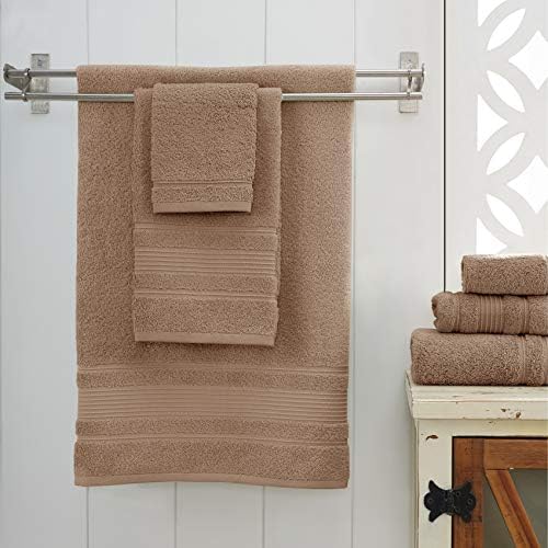 Custom Embroidered 3-Piece Brown Towel Set