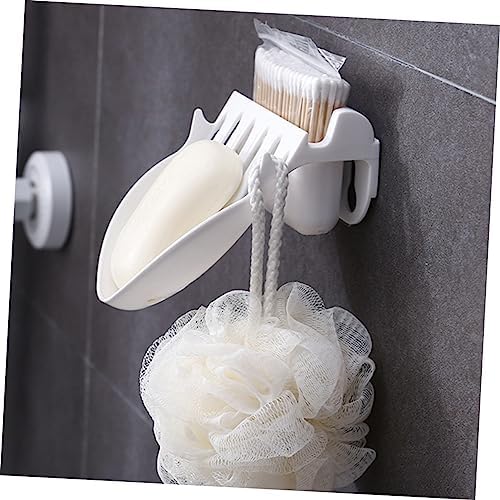 HAKIDZEL Wall-Mounted Soap Dish with Storage Rack