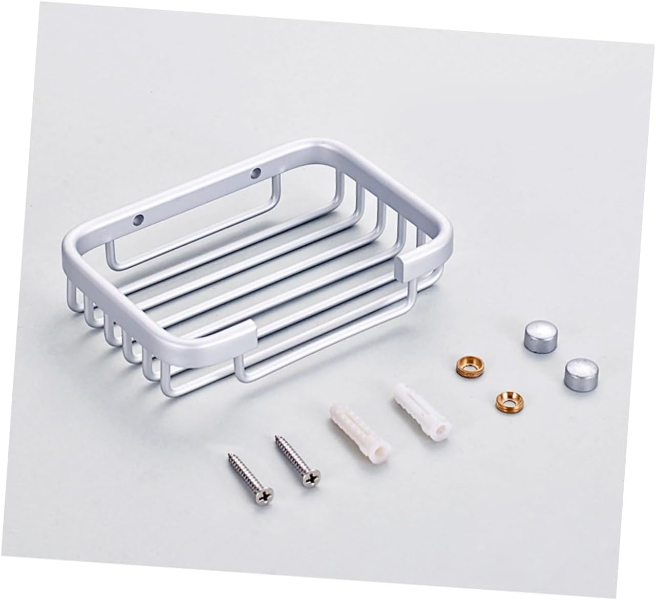 Hoement Wall Mount Soap Holder Modern Aluminum Design