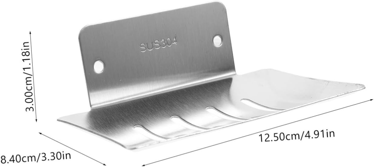 WESIEVYA Wall Mount Soap Dish with Drain and Suction Cup