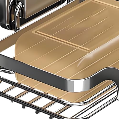 Suction Soap Holder with Hooks for Shower and Sink