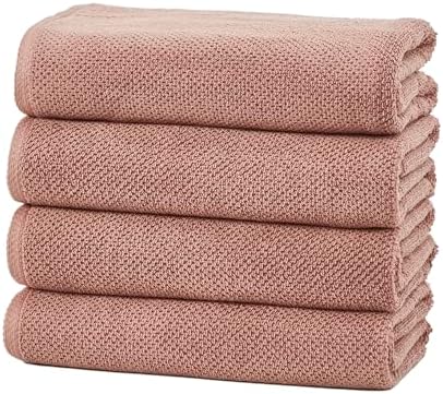 Great Bay Home Pink Bath Towels 4 Pack - 54x27 1