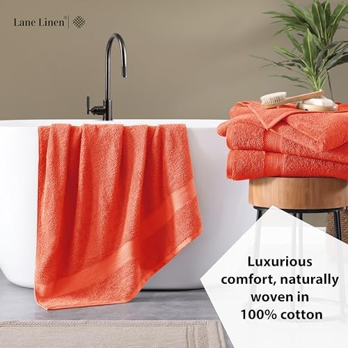 LANE LINEN 100 Cotton Bath Towel Set 4 Pieces
