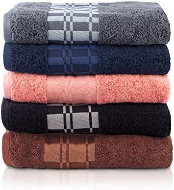 Superior 8-Piece Cotton Towel Set with Chrome Design