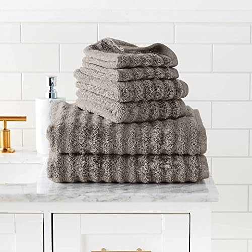 Modern Threads Amrapur 6-Piece Spa Towel Set Grey
