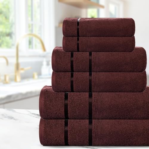 CASA COPENHAGEN Eternal 6-Piece Towel Set in Brown