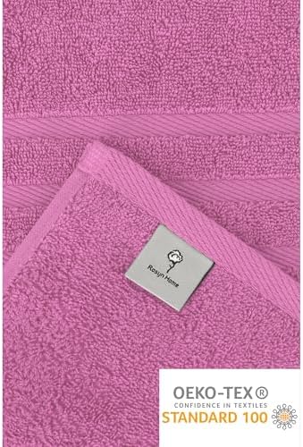 Rosyn Home Hotel Spa Quality 6 Piece Bath Towel Set Pink 1