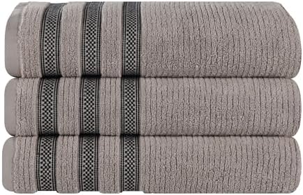 BLUENILEMILLS BNM Zero Twist Cotton Bath Towel Set of 3 Grey