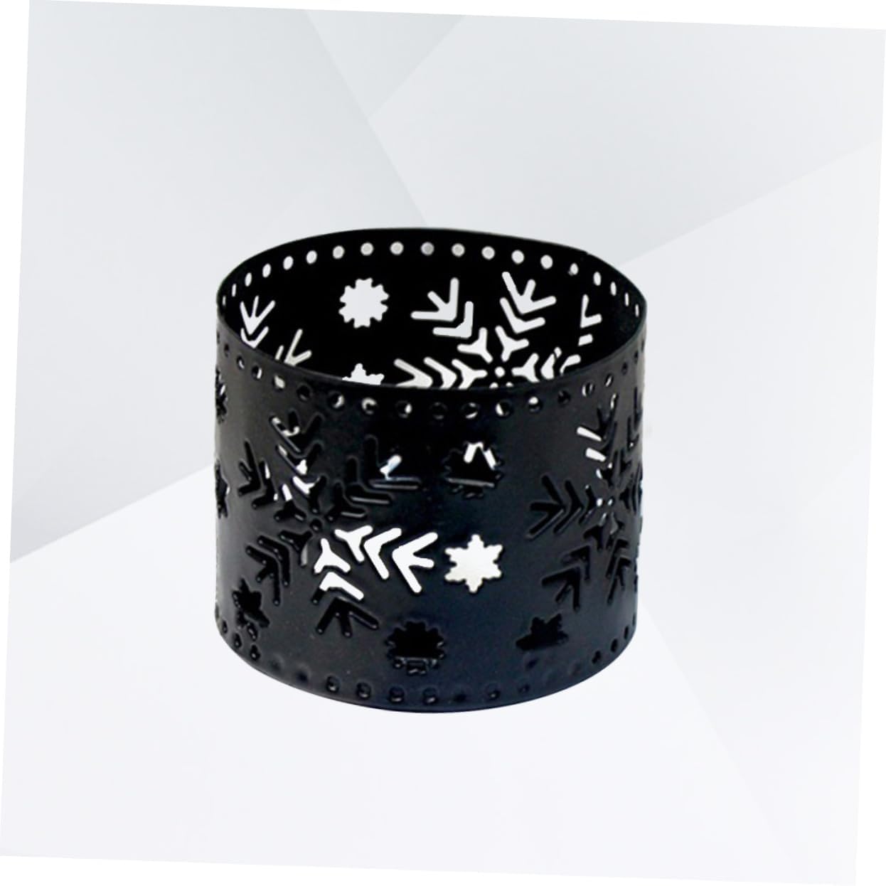 Retro Christmas Decor Iron Candle Holder Snowflake Pen Stand