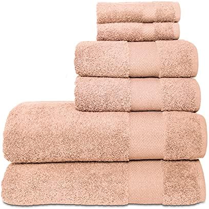 Hencely 6-Piece Bath Towel Set - Soft Turkish Cotton 1