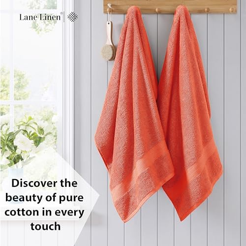 LANE LINEN 100 Cotton Bath Towel Set 4 Pieces