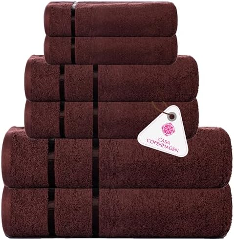 CASA COPENHAGEN Eternal 6-Piece Towel Set in Brown