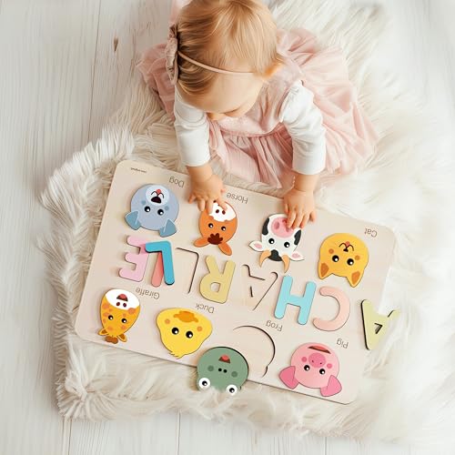Zuzu Puzzle Personalized Wooden Name Puzzle for Toddlers