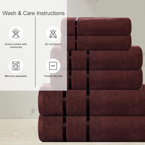 CASA COPENHAGEN Eternal 6-Piece Towel Set in Brown