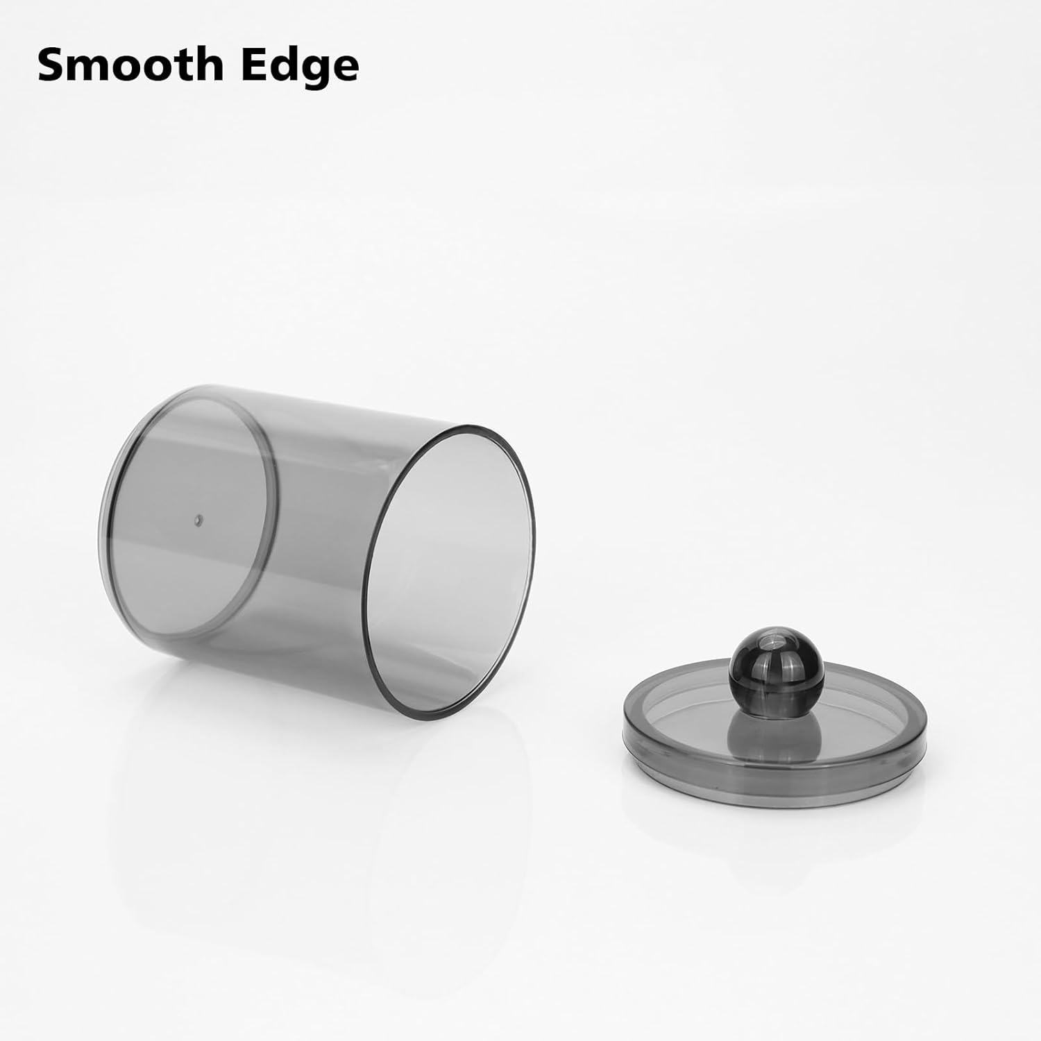 DAPOWER 2-Pack Clear Plastic Q-tip Holder for Bathroom Storage
